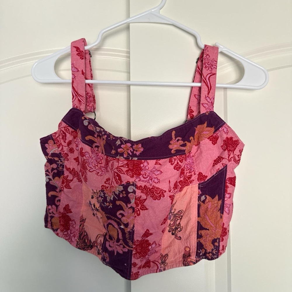 Floral Patchwork Crop Top